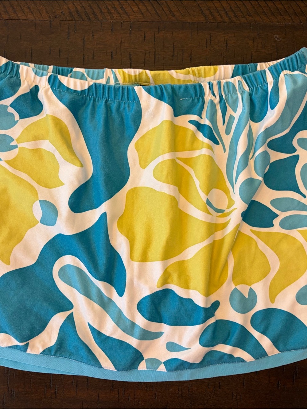 Nike Women's Teal & Yellow Tennis Skirt